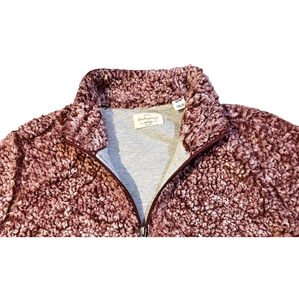 Weatherproof Vintage Mauve 1/4 Zip Fleece Womens Size M